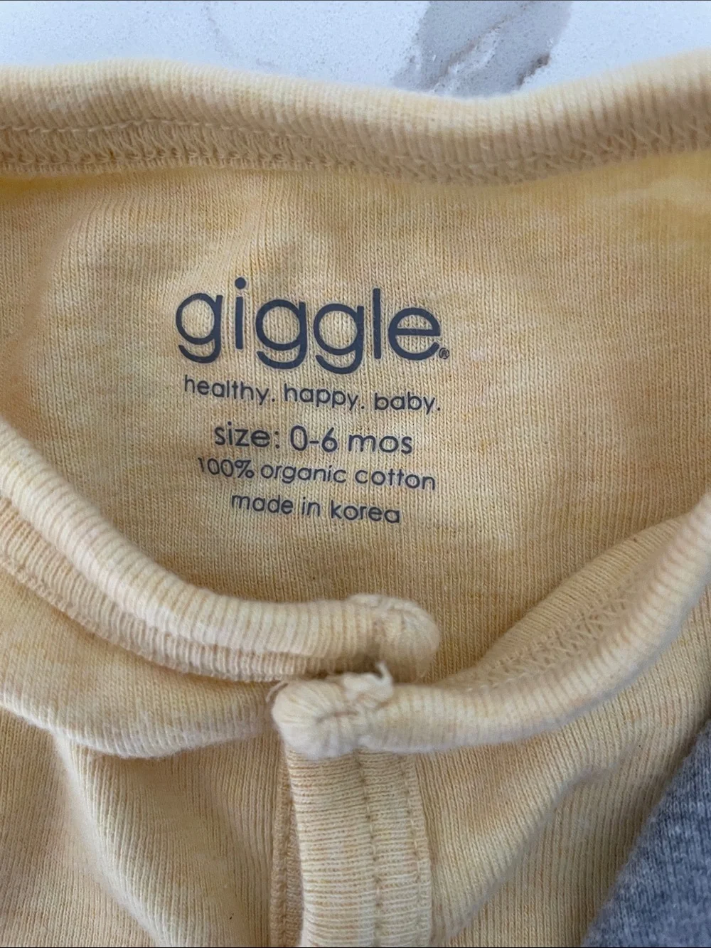 Burt's Bees Baby Yellow Gown and Giggle Gray Sleeper Sack Set with Bee Motif
